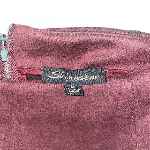 Red Burgundy Velvet Skirt - Picture 2 of 3